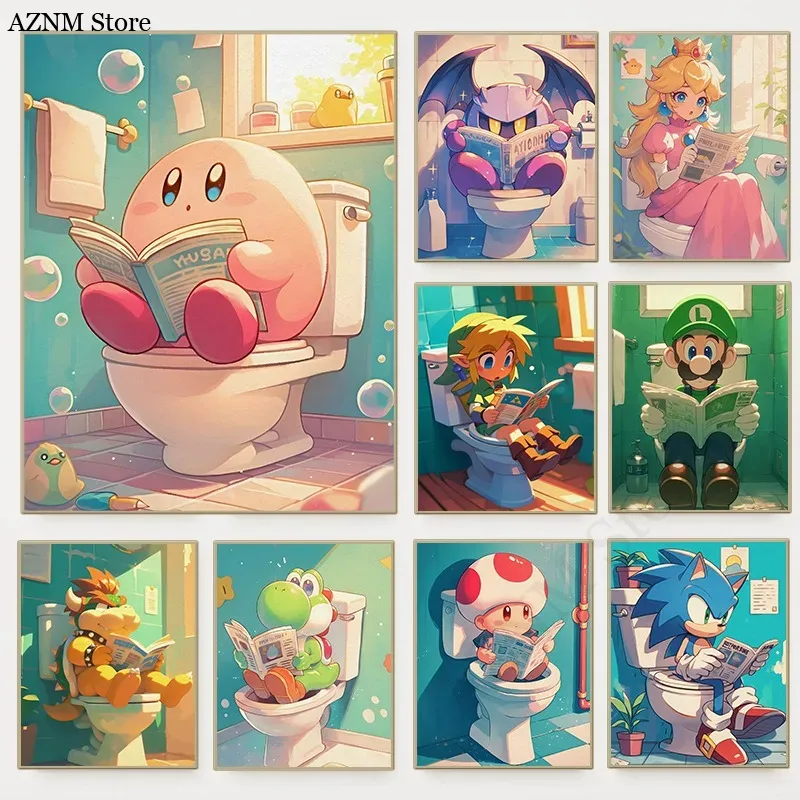 Photography Nature - Funny Bathroom Cartoon Video Game Poster