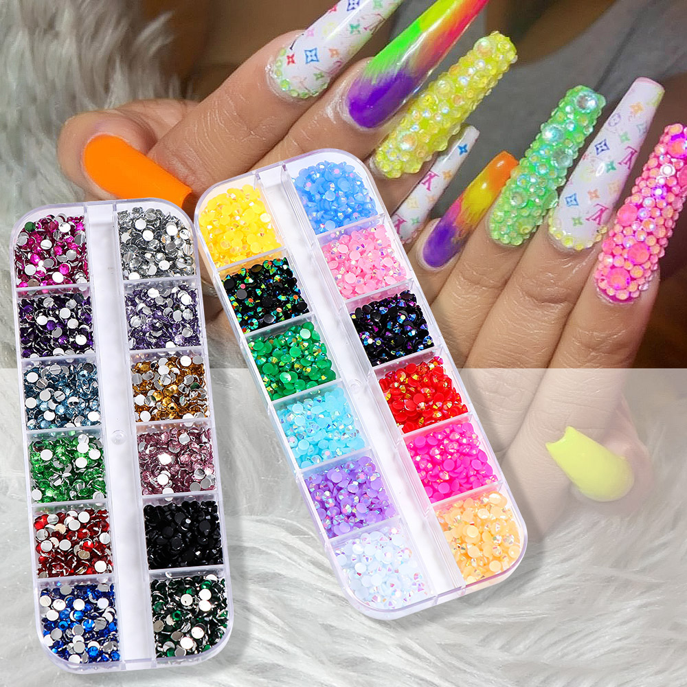 Photography Hobby - 2400pcs 2mm AB Jelly Rhinestones Set