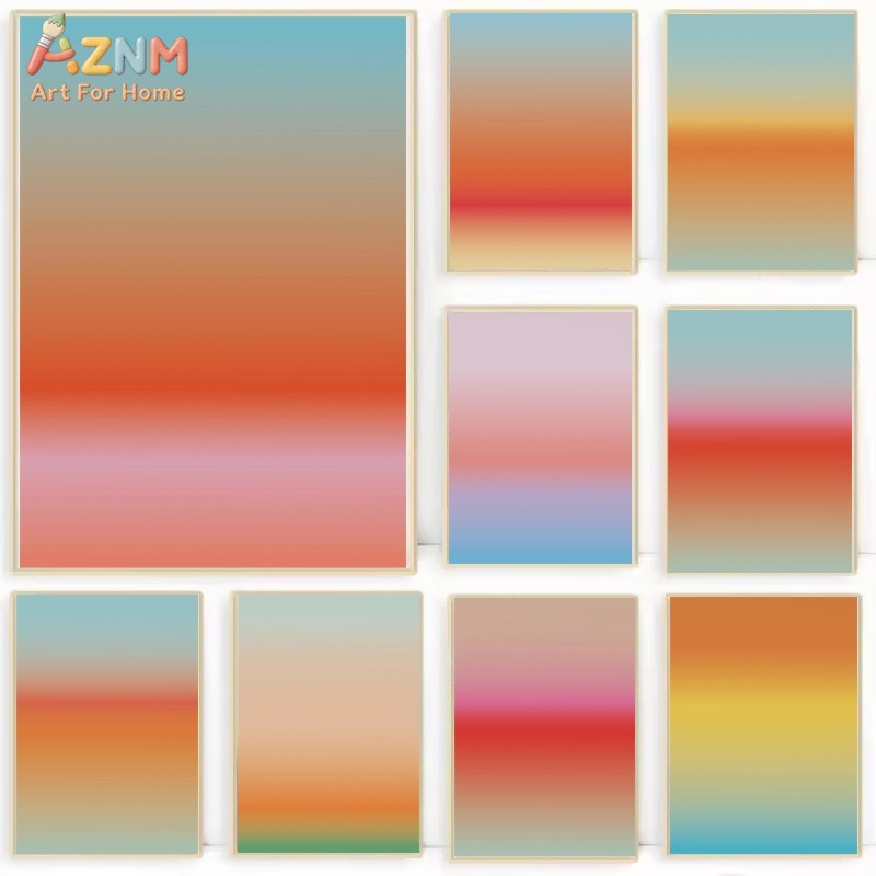Photography Nature - AZNM Modern Abstract Gradient Aura Canvas