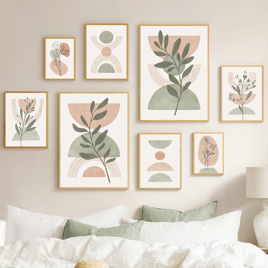 Photography Hobby - 1pcs(No frame)Bohemian Green Leaf Sun Rainbow