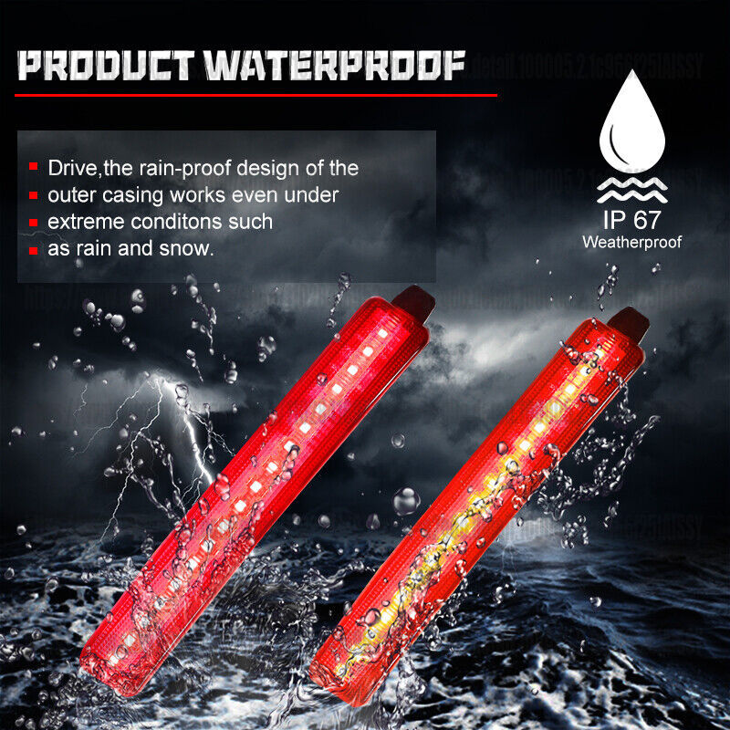 2PCS Red LED Rear Reflector Ta - Reflector 5 In 1 评论和价格