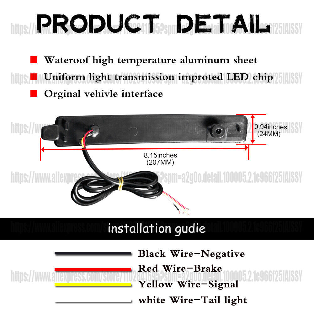 2PCS Red LED Rear Reflector Ta - Reflector 5 In 1 评论和价格