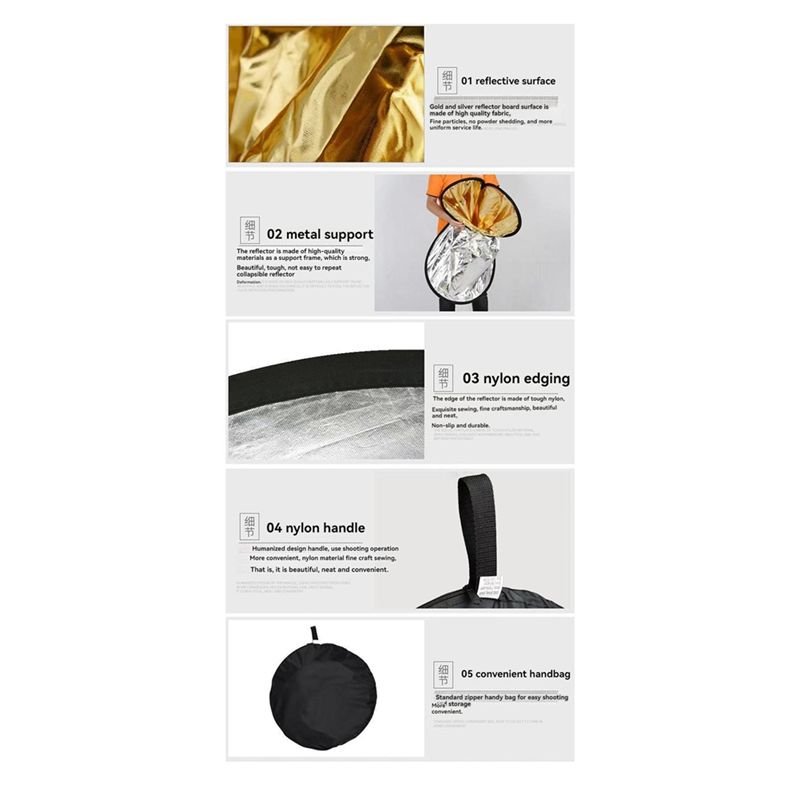 M01K 5 In 1 Reflector Photogra - Reflector 5 In 1 评论和价格